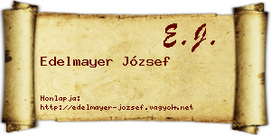 Edelmayer József névjegykártya