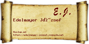 Edelmayer József névjegykártya